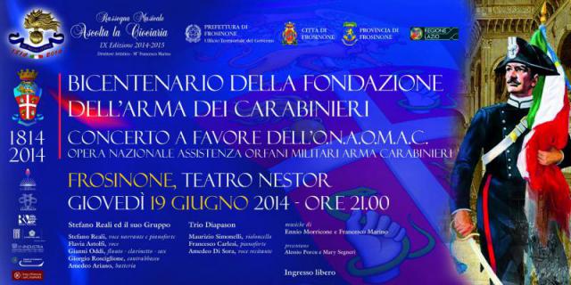 Concerto per il Bicentenario della Fondazione dell’Arma dei Carabinieri 1814-2014